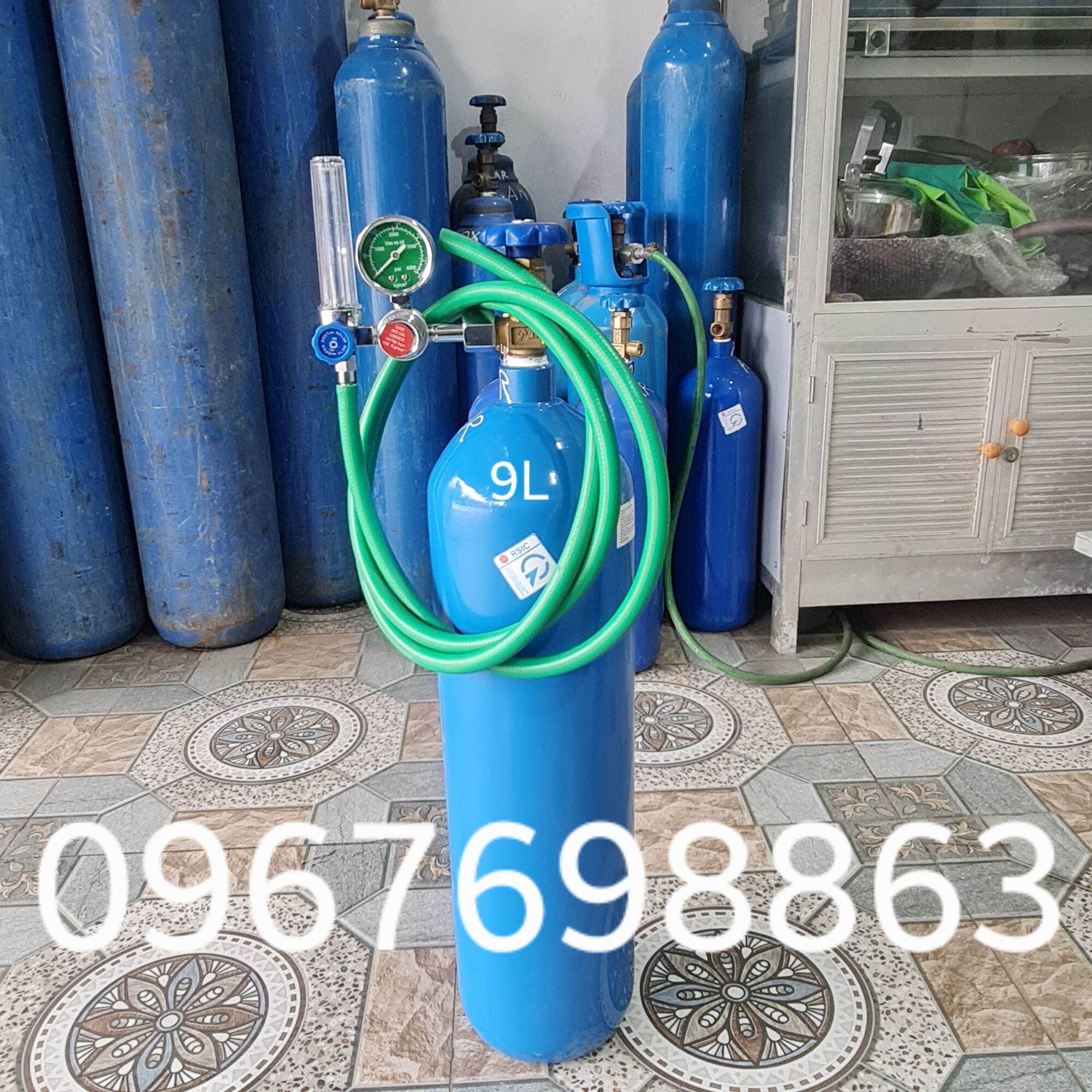 Bình Khí Argon 9Lít Đã Nạp Khí