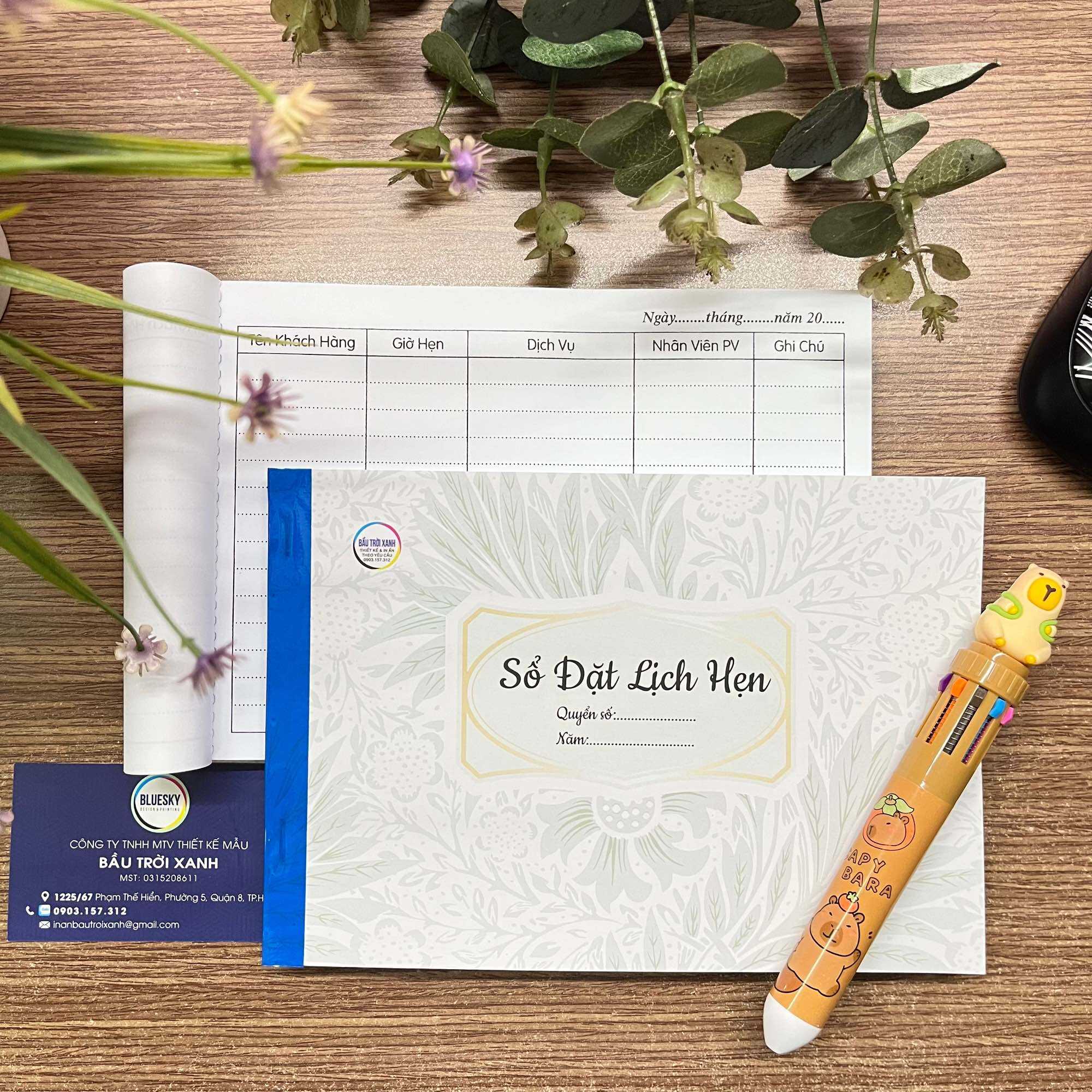Sổ đặt lịch hẹn - khổ a5 /70 tờ/ giấy dày