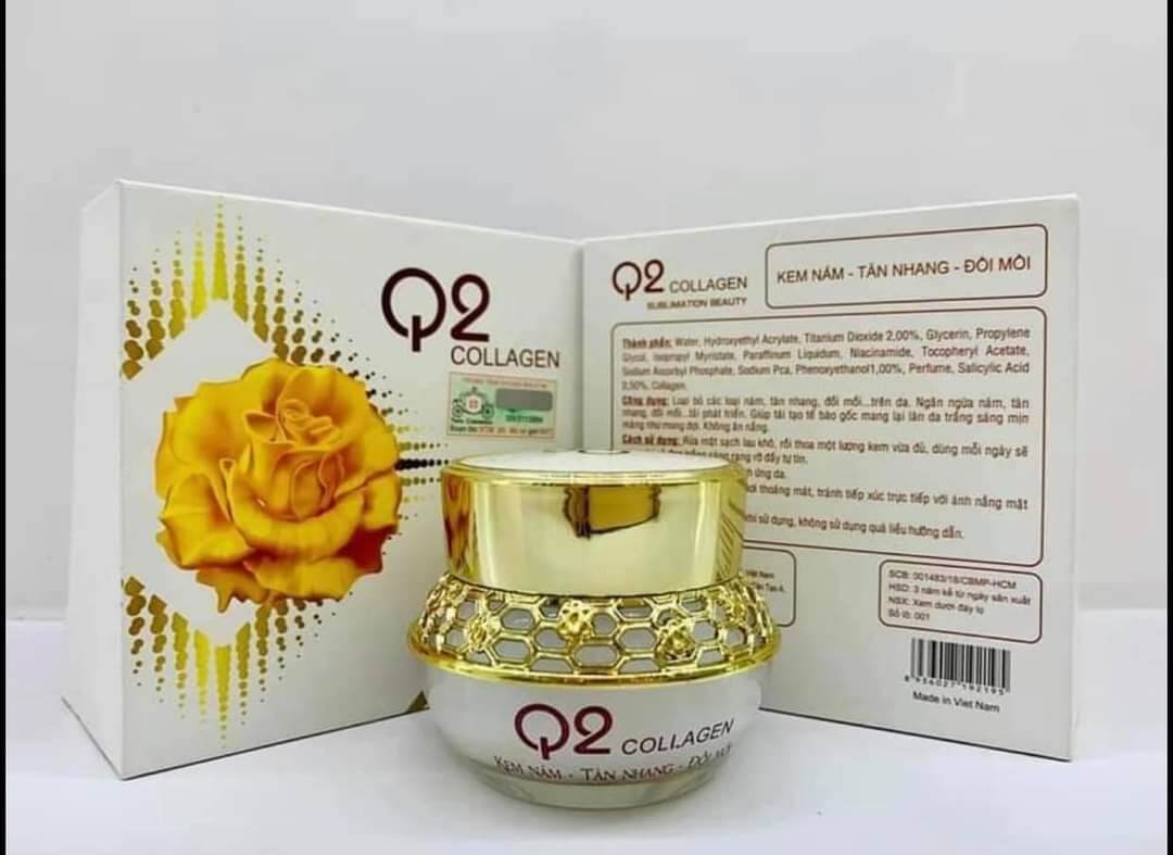 Kem Q2 Collagen Nám - Tàn Nhang - Đồi Mồi 2021