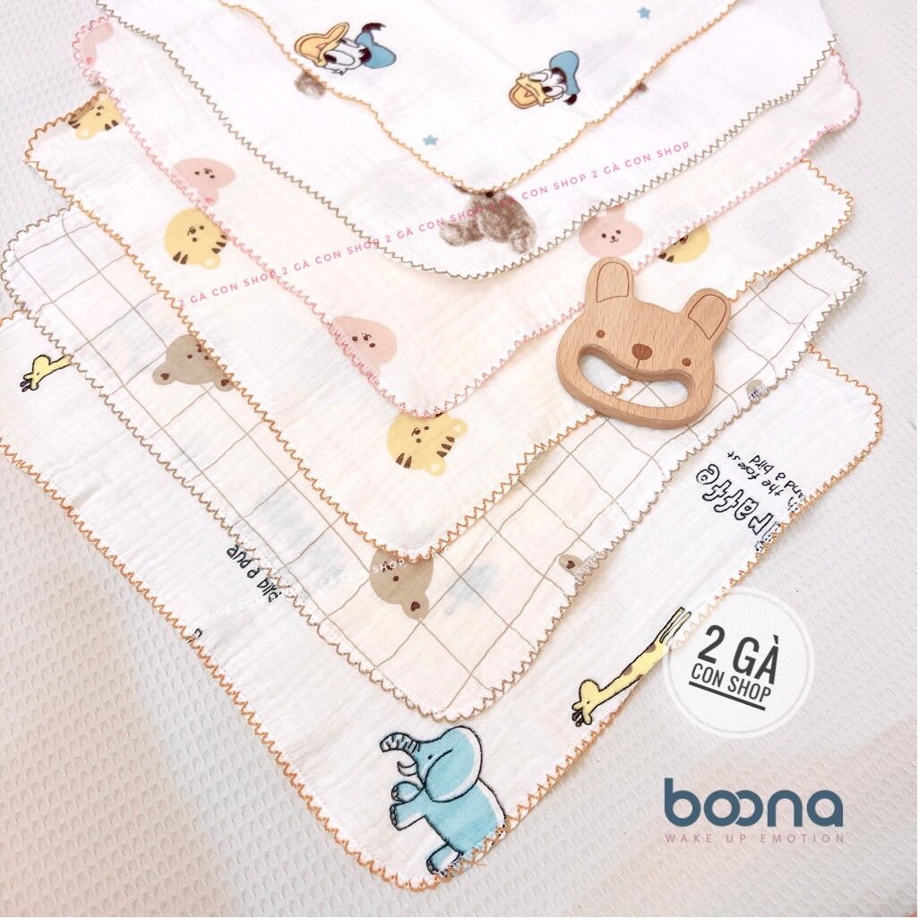 Khăn xô sữa aden Muslin Boona - sét 6 chiếc