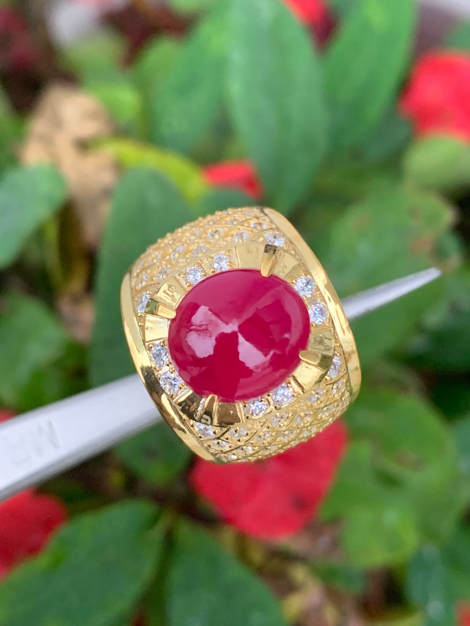 Nhẫn Bạc Đá Ruby