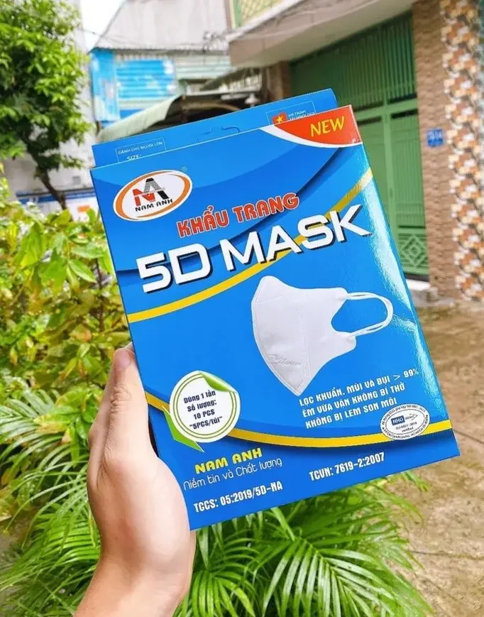 Khẩu Trang 5d Mask Nam Anh Hộp 10 cái