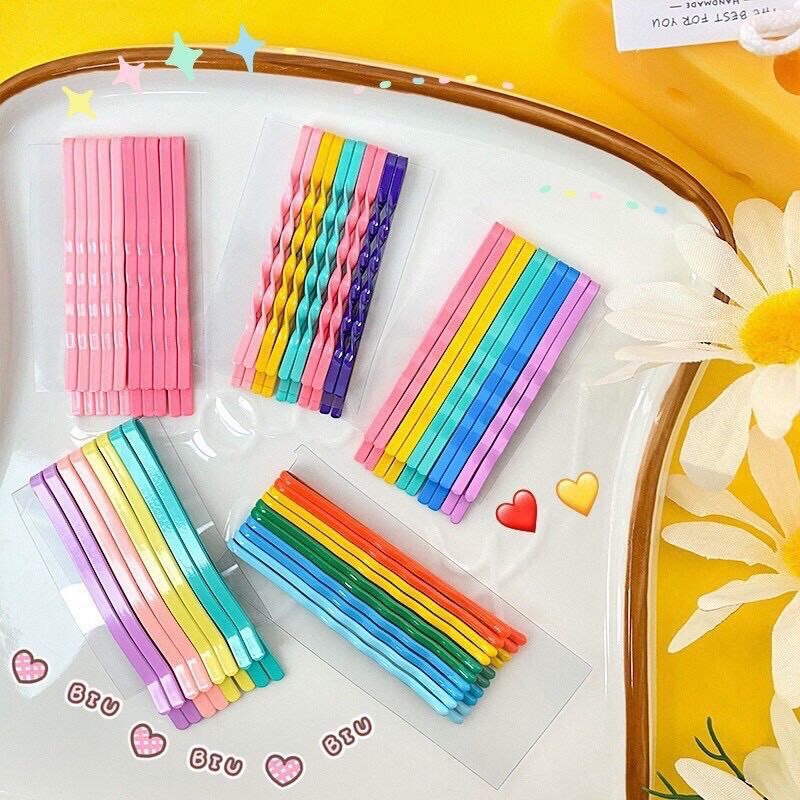 Set 10 kẹp tăm sắc màu hàn quốc