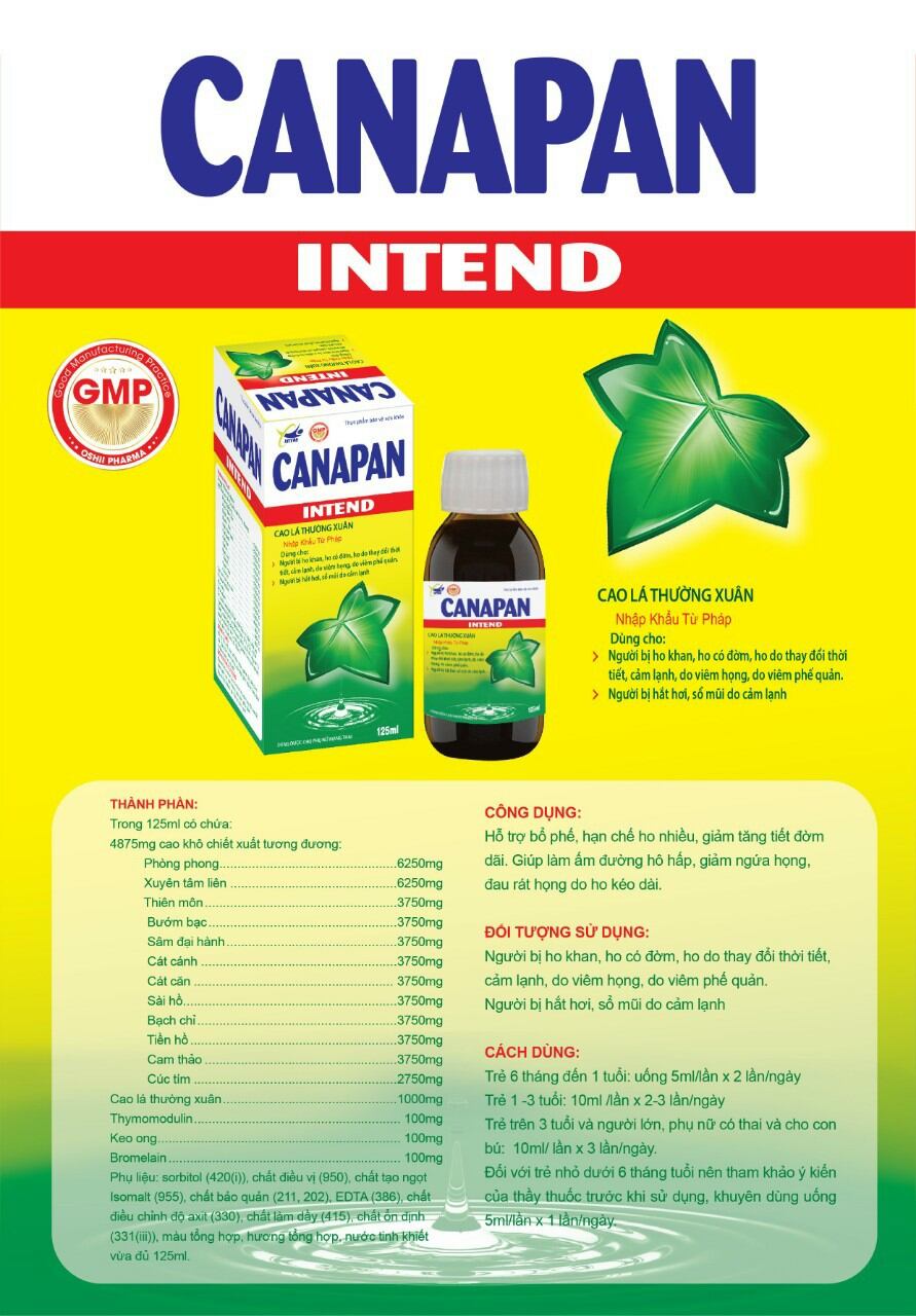 Siro ho Canapan cao lá thường xuân [ thực phẩm bve sức khỏe ]