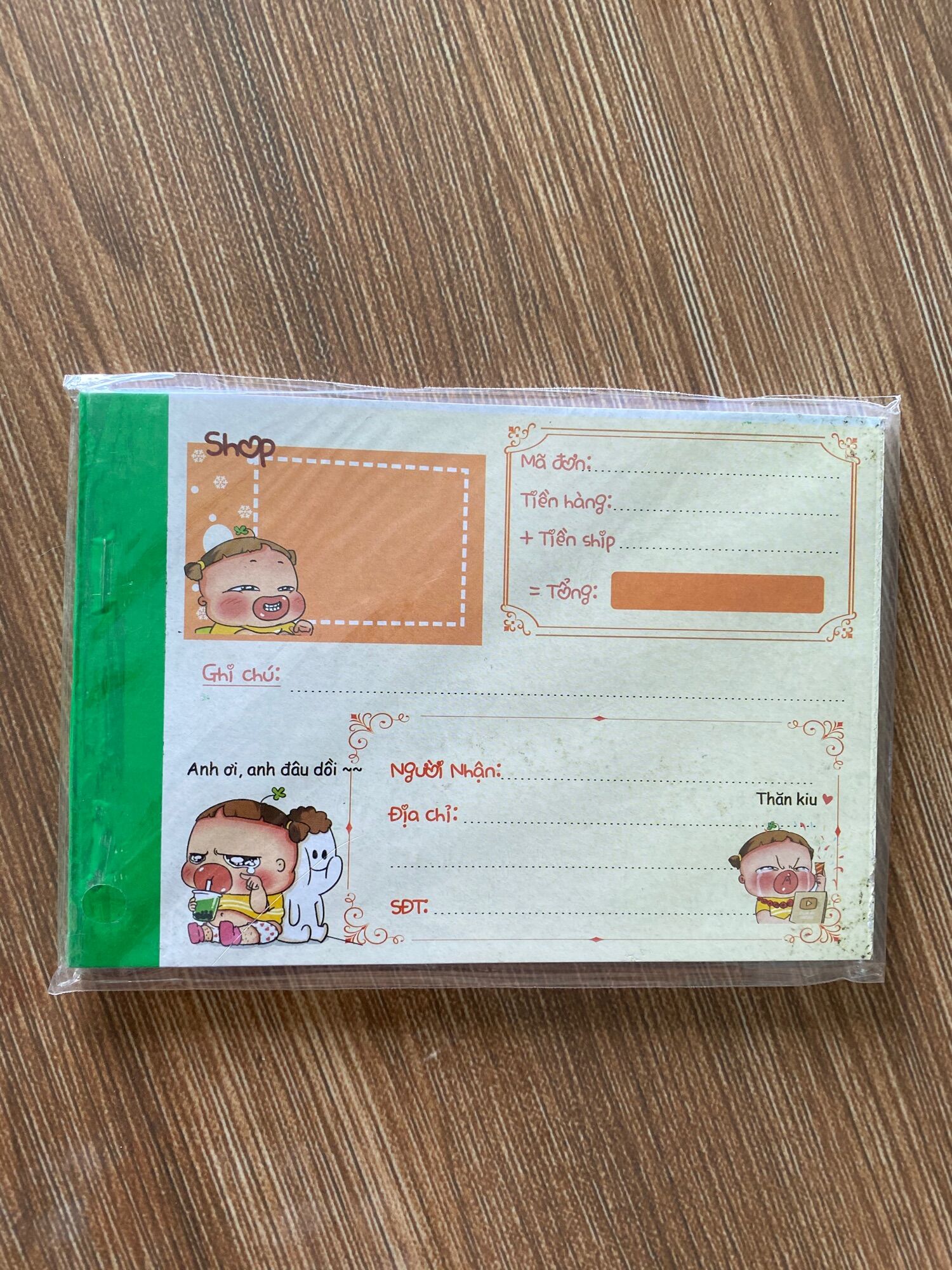 Phiếu ship hàng hoạt hình