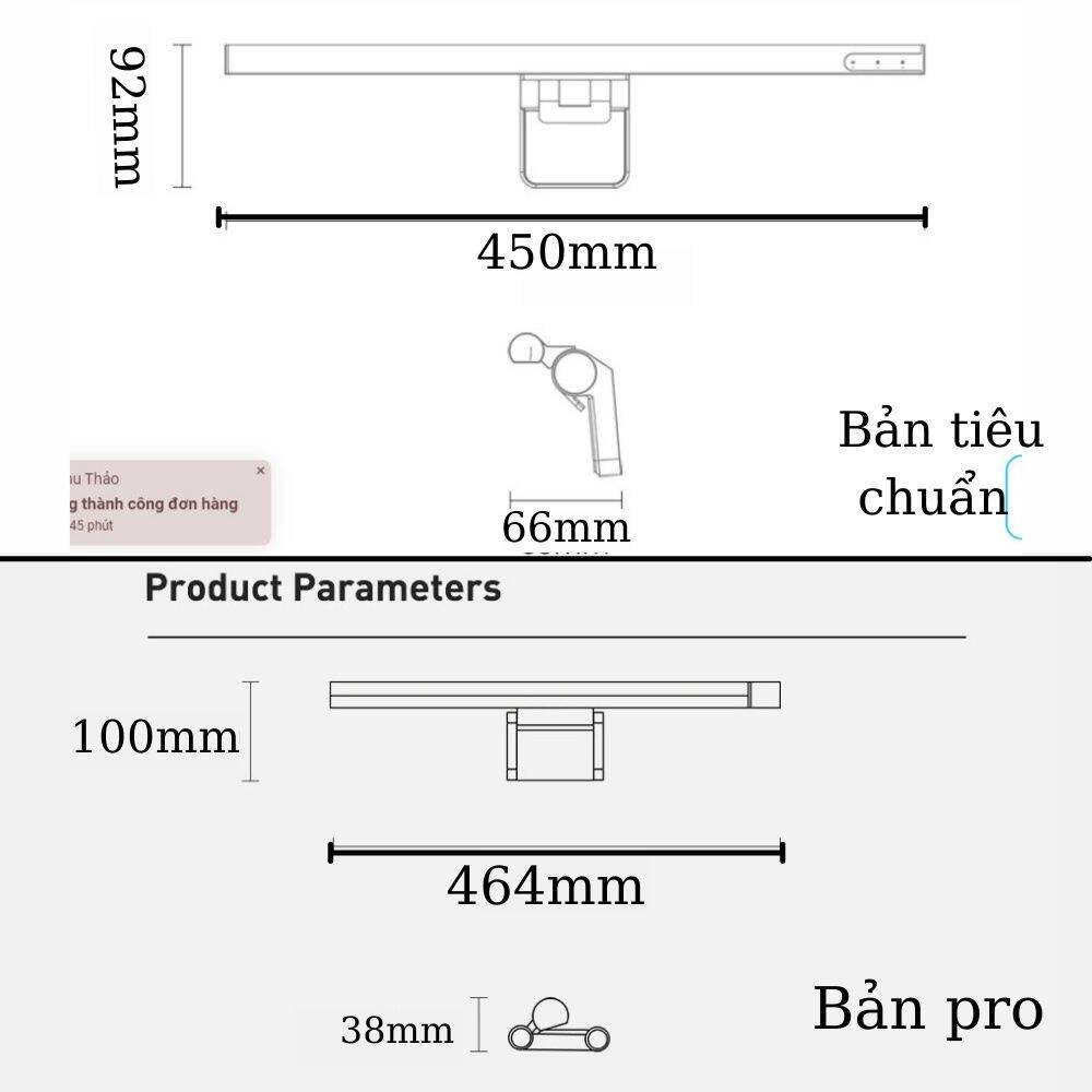 0Đèn treo màn máy tính baseus i-work series bản pro 3 màu bảo vệ mắt chống