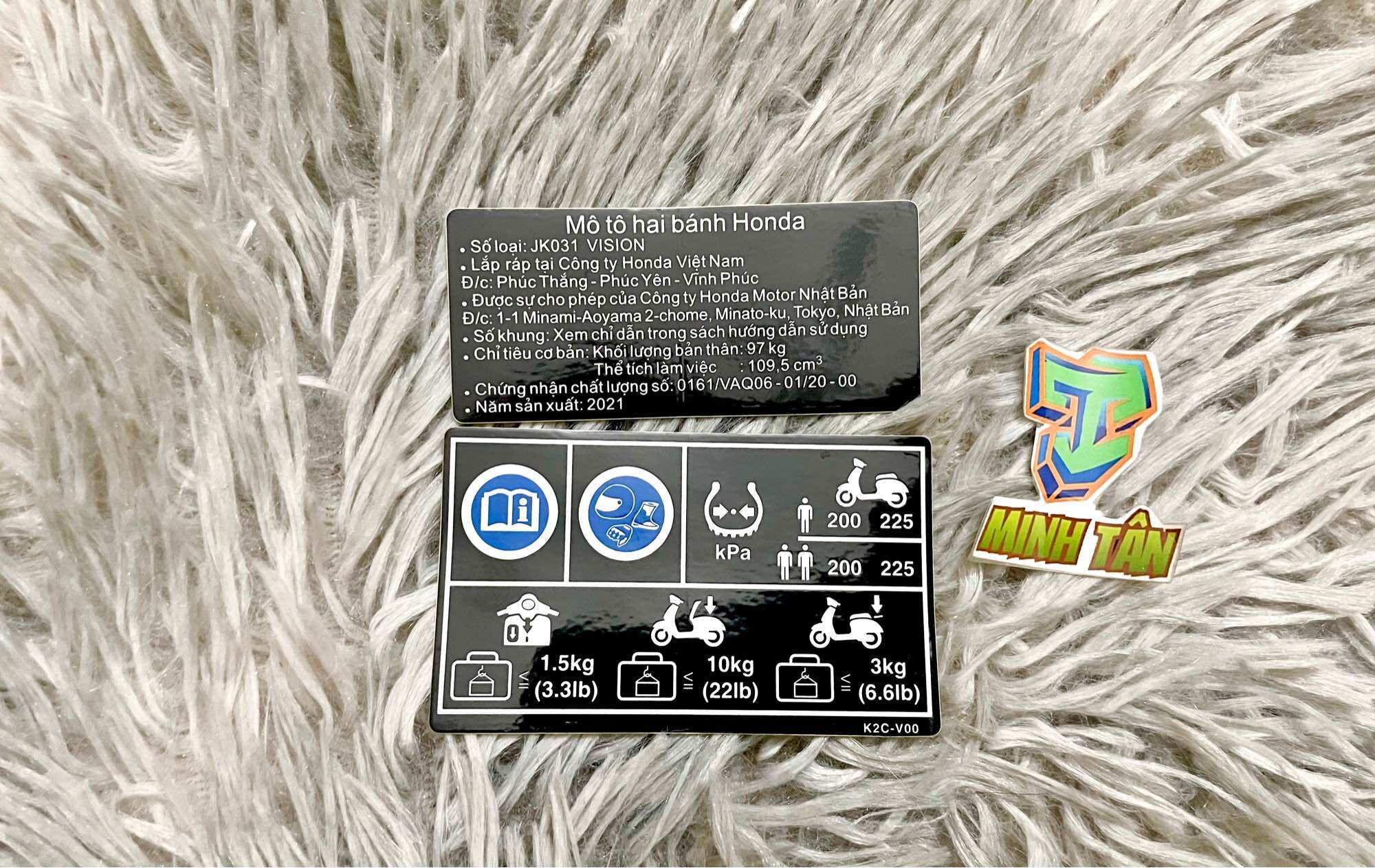 Bộ tem thông số Vision 2021 - 2022- 2023