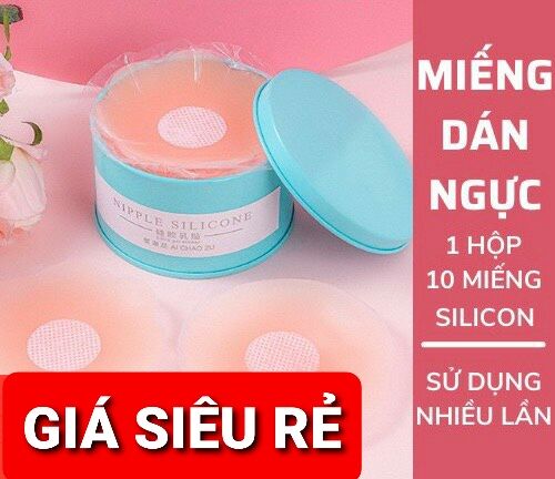 Hộp 10 miếng dán ngực silicon siêu chắc cho phái đẹp - miếng dán nhũ hoa - miếng dán ti