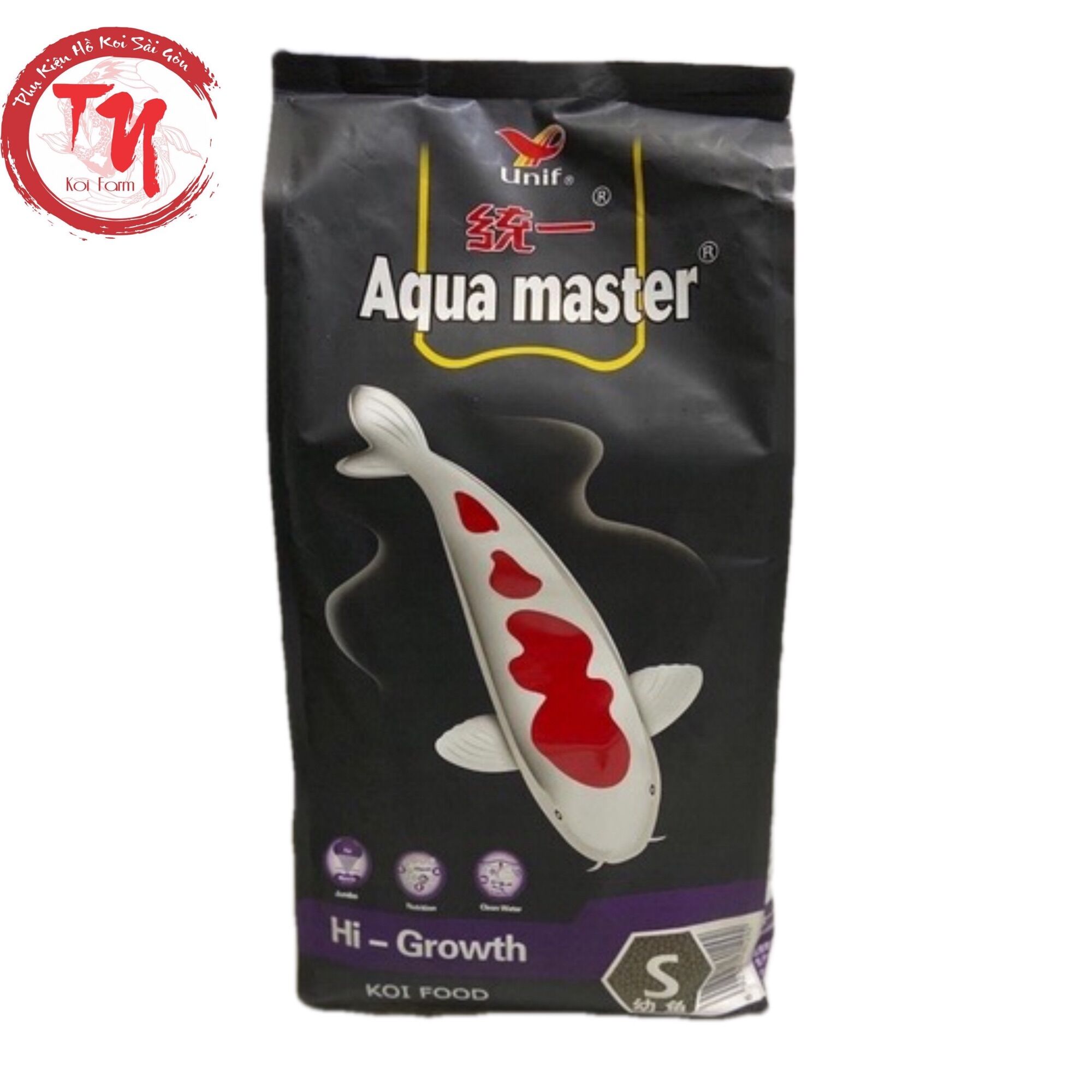 Thức ăn cá Koi tăng trưởng HiGrowth Aqua Master bao 5kg