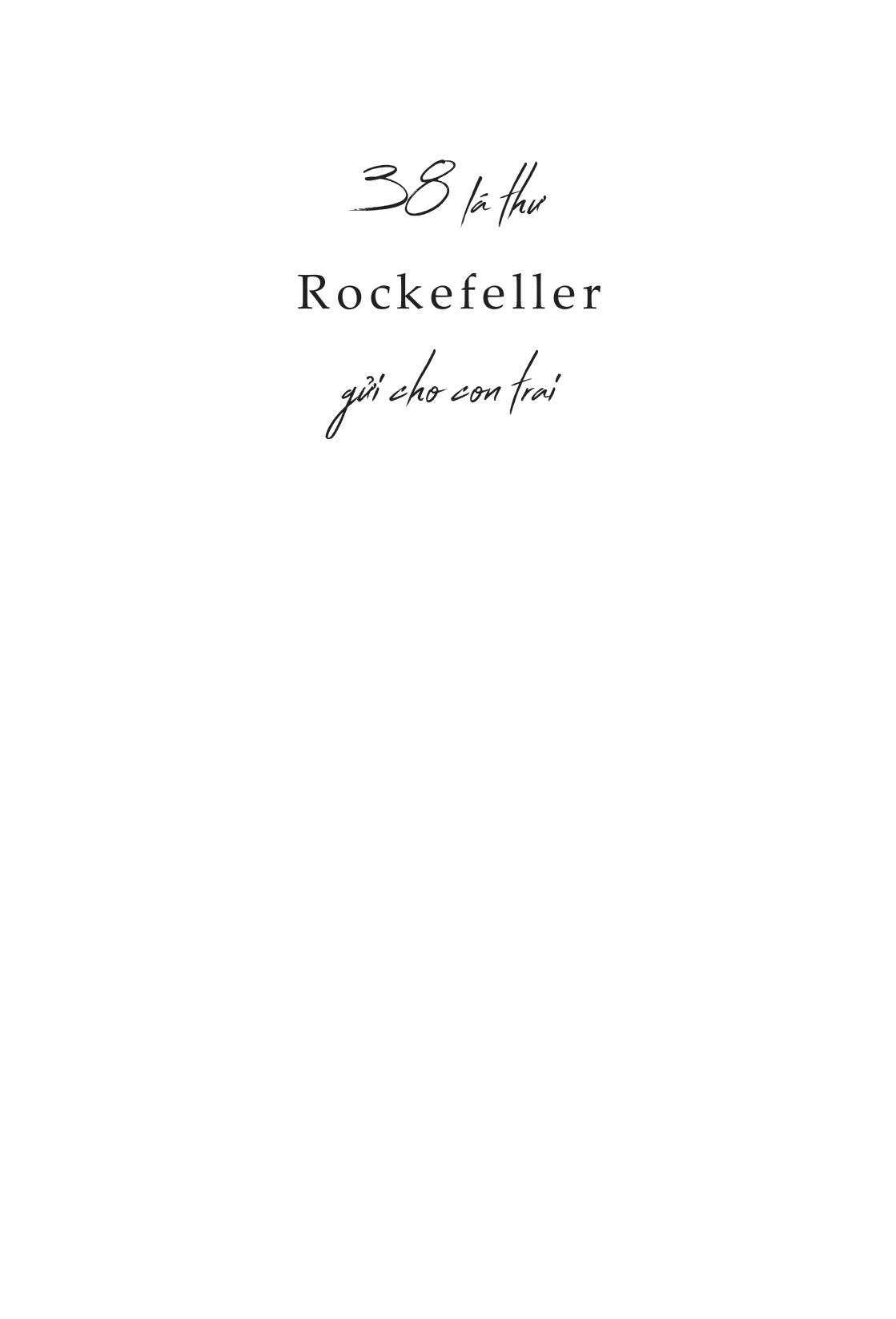 Sách - 38 Lá Thư Rockefeller Gửi Cho Con Trai