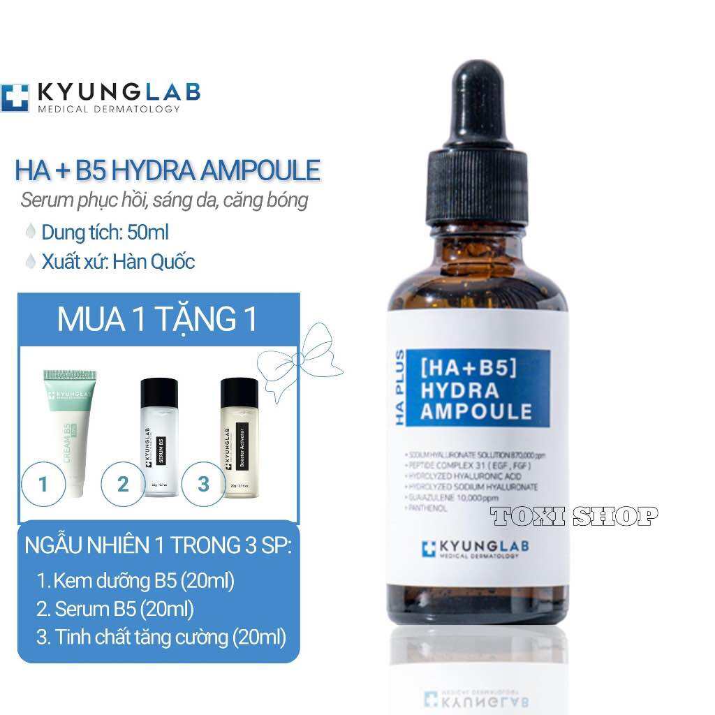 Serum HA KyungLab 50ml, tinh chất hab5, serum phục hồi da, cấp ẩm, căng bóng, trắng da, nâng tone