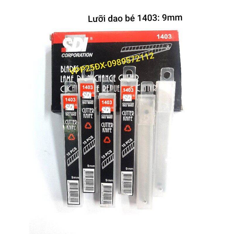 Lưỡi dao trổ,lưỡi dao dọc giấy SDI to-bé (100 cái)