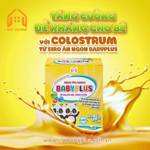 Siro baby plus ăn ngon tăng đề kháng cho bé
