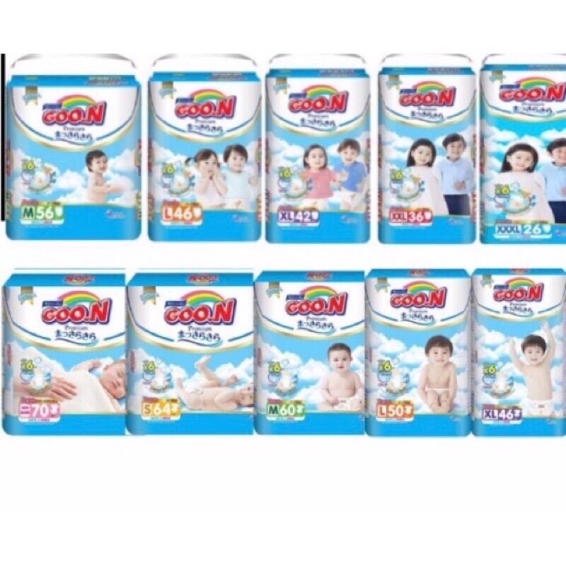 Combo bỉm goon slim quần/ dán m50/l50/xl50/xxl50 miếng