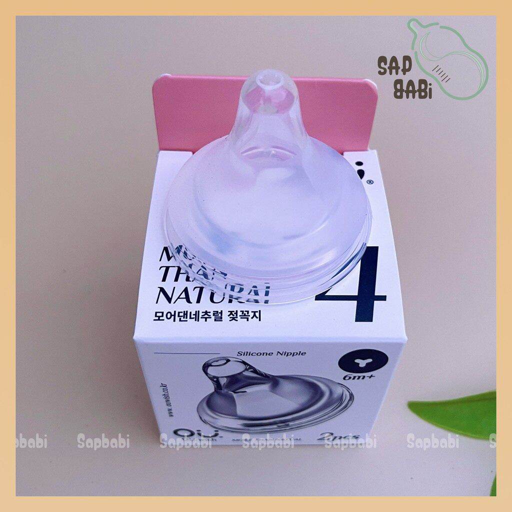 Núm lẻ bình sữa Ou:wish full size, 1 set 2 núm