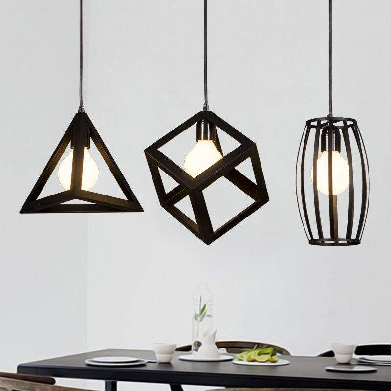 Đèn thả hình khối lập phương trang trí đã gồm bóng , đèn decor quán trà,đèn bụi