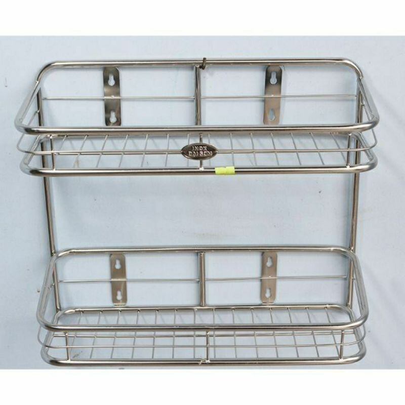 Kệ gia vị treo 2 tầng inox 201 nhiều size