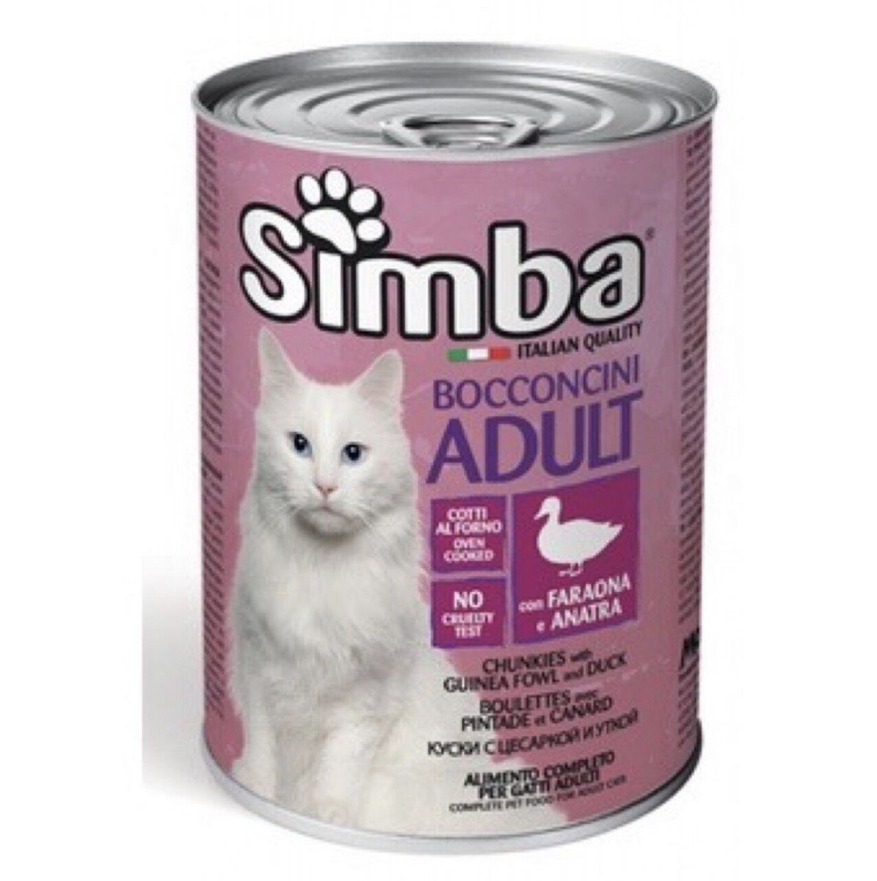Pate simba cho mèo trưởng thành vị gà sao và vịt lon 415gr