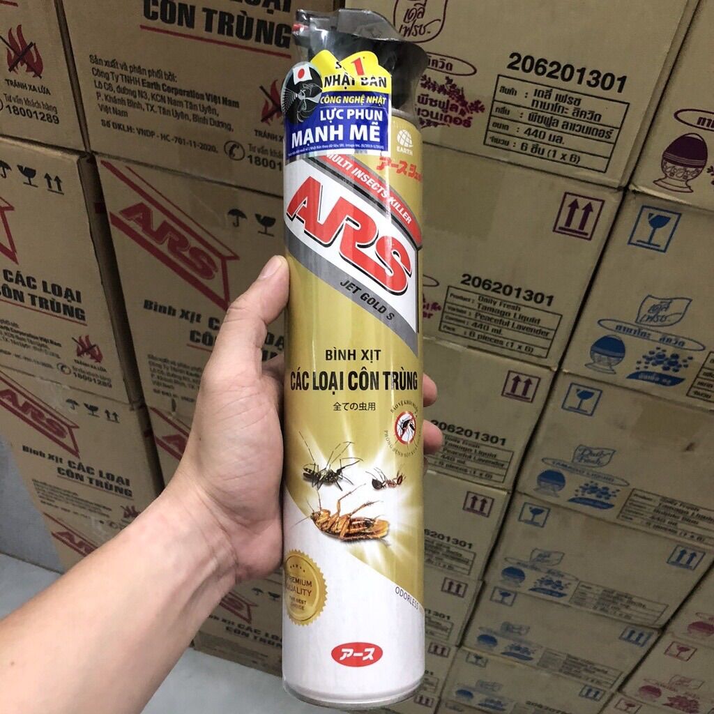 Bình Xịt Côn Trùng ARS Jet Gold S Chai 600ml ( 1 chai )