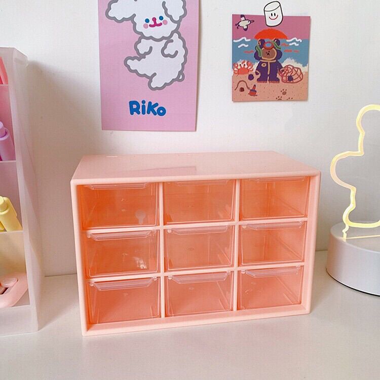 Tủ kệ 9 ngăn mini phong cách Hàn Quốc