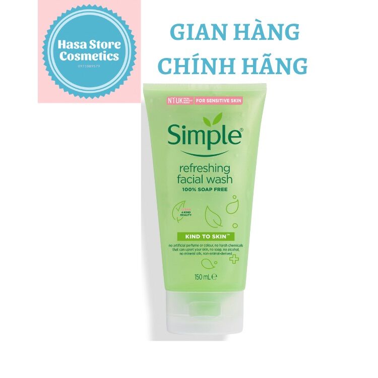 Sữa rửa mặt Simple Refreshing Facial Wash