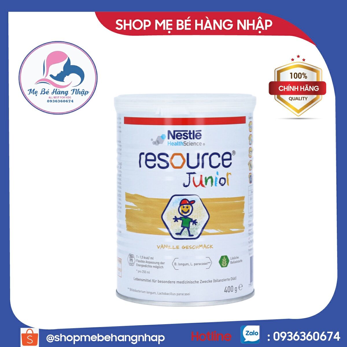 Sữa tăng cân Resource Junior nội địa Đức 400g