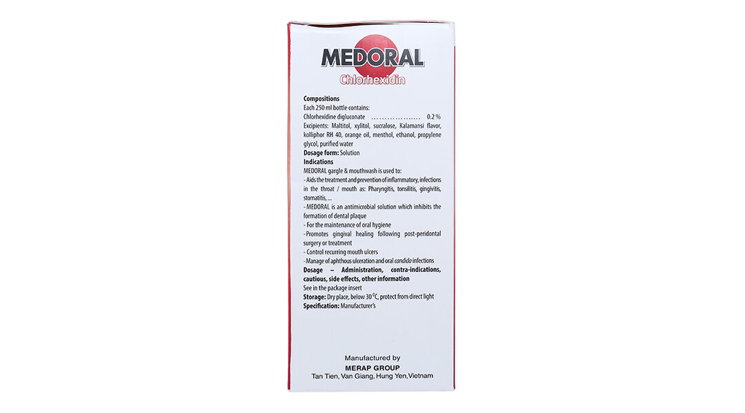Chai Nước Súc Họng Miệng Medorsl 125ml