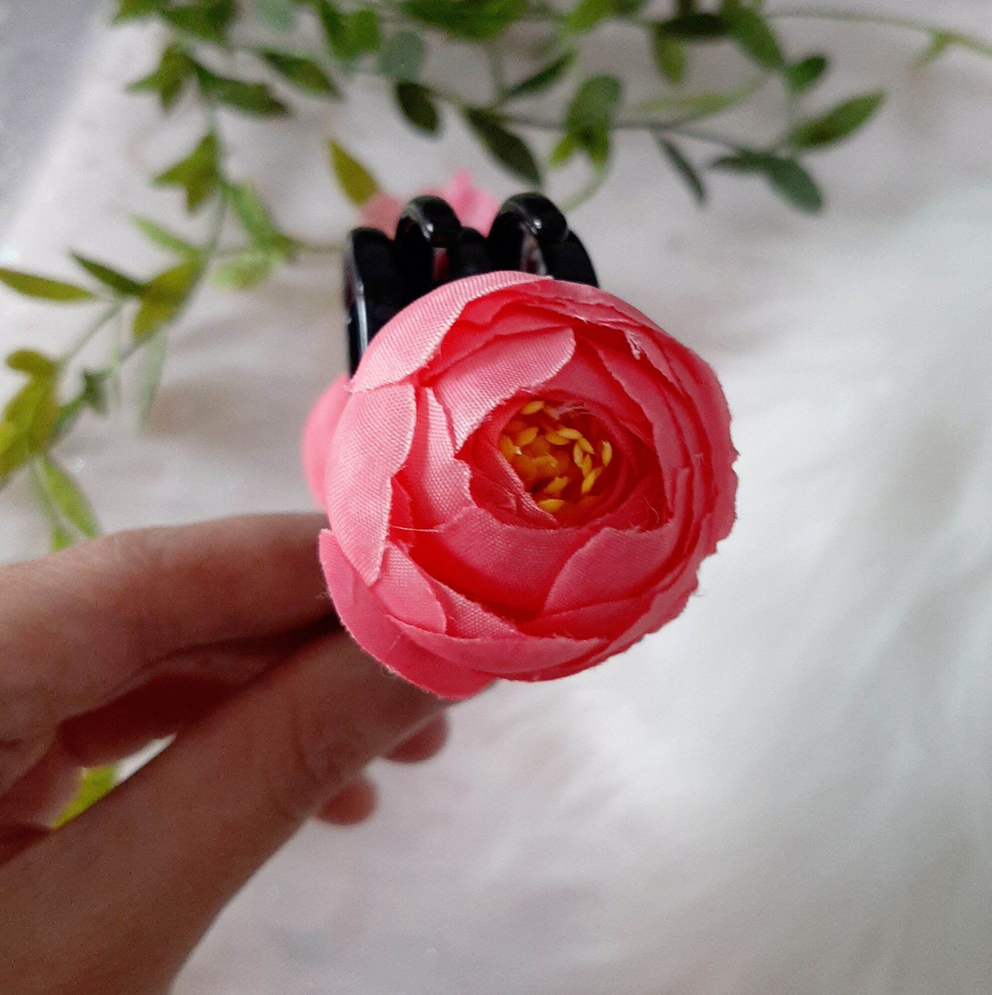 Kẹp tóc càng cua đính hoa trà