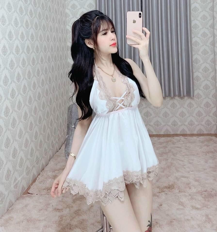 SET BỘ NGỦ PHI LỤA VIỀN REN KÈM QUẦN FROM DƯỚI 50KG