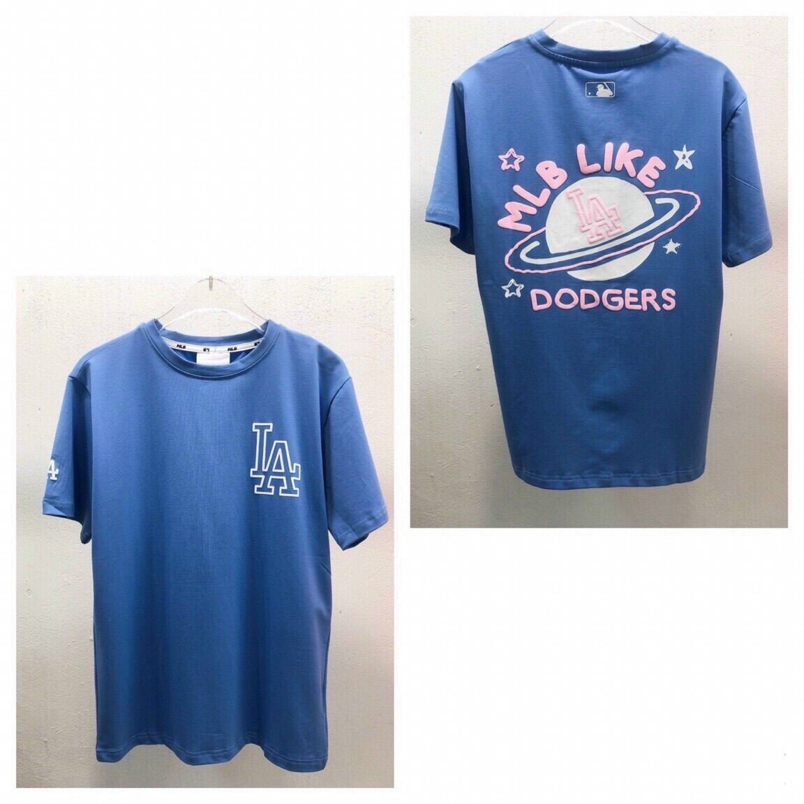 Mlb doggers la t-shirt. áo thun mlb doggers la màu xanh dương