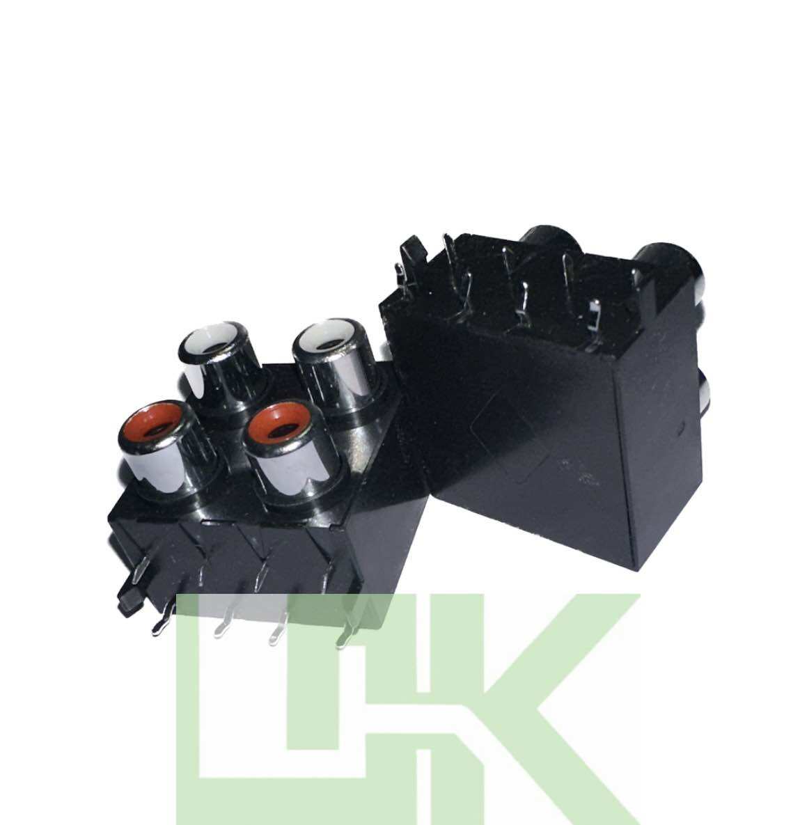 Jack AV 4 lỗ cho amply, 2 lỗ trắng 2 lỗ đỏ