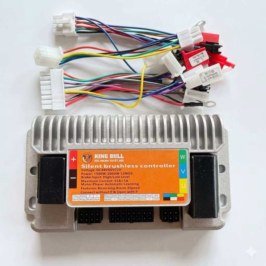 Ic đúc king bull 1500w-2000w 48/60/72v xả 55A mạnh bền êm