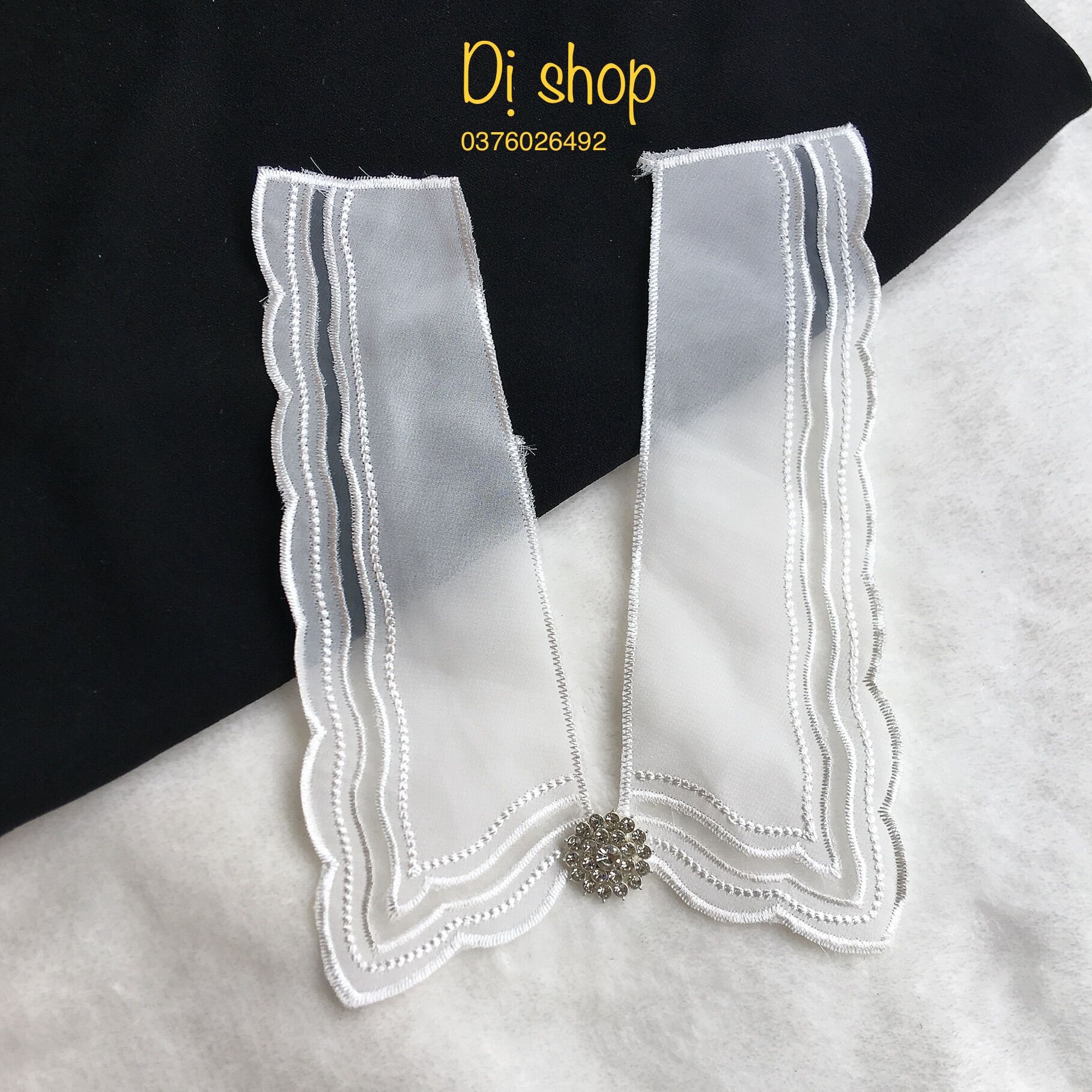 Cổ voan 2 lá sơ mi