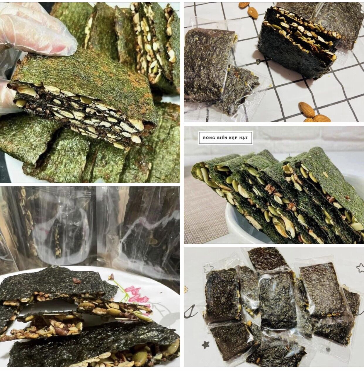 Rong biển kẹp mix hạt dinh dưỡng hộp 250gr/ 500gr