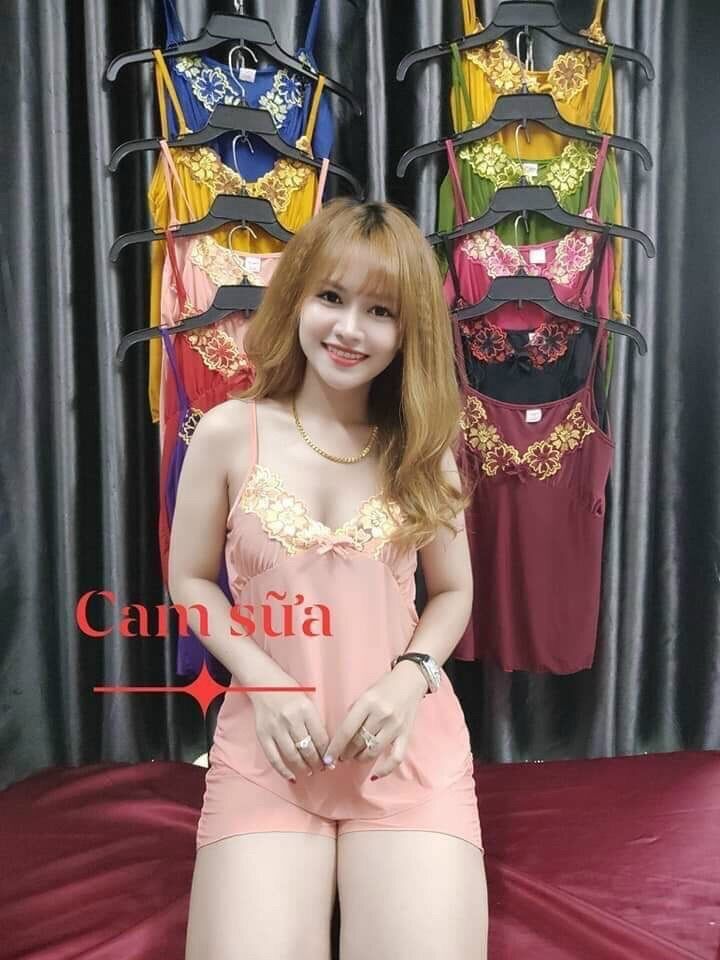 [Có size 40-75kg] Bộ đùi thun lạnh 2 dây phối ren hoa sexy