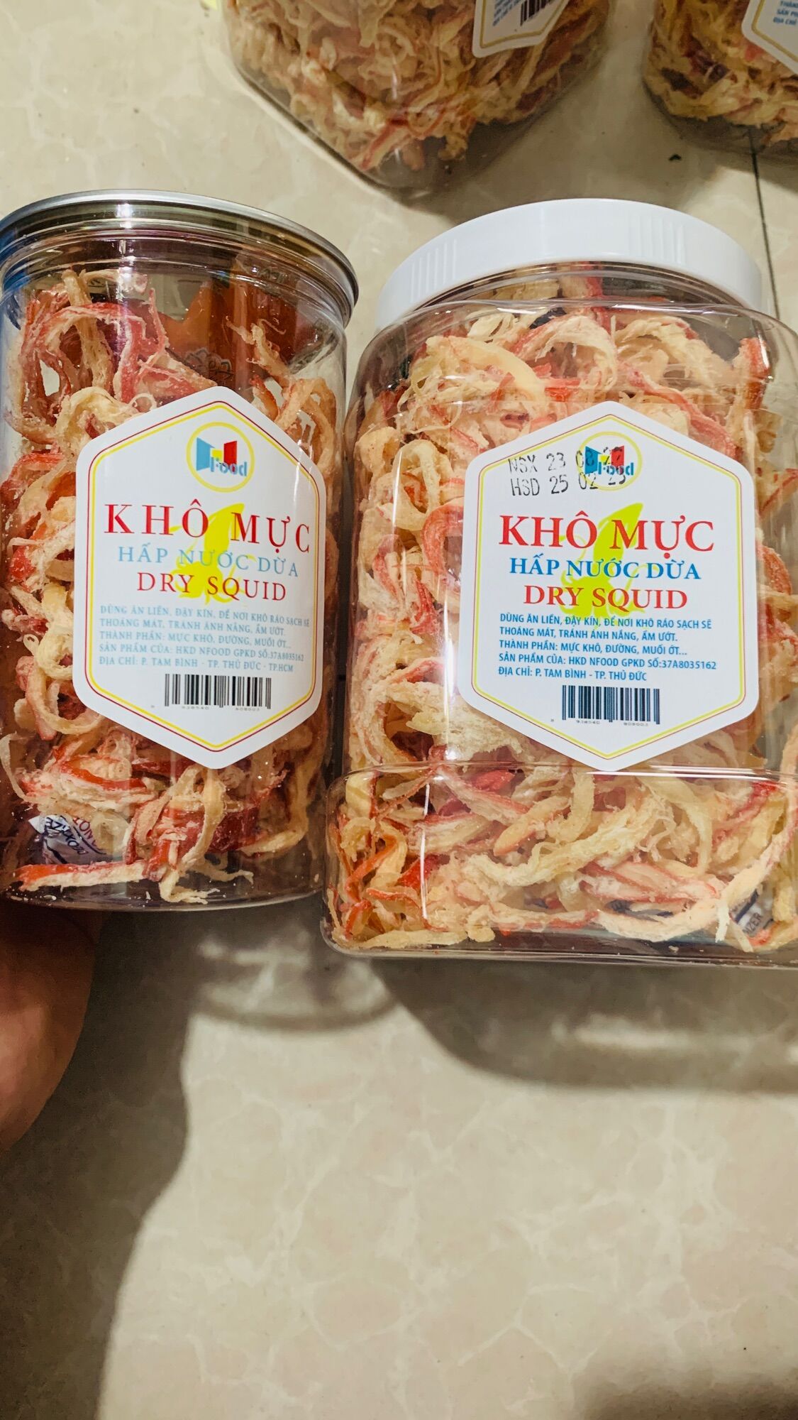 [ HŨ 500Gr]  Khô Mực Hấp Nước Dừa Xé sợi Loại 1
