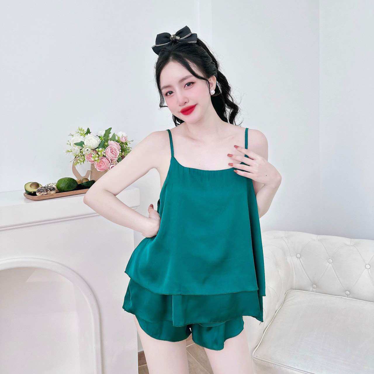 Đồ Bộ Bigsize 55-90kg Lụa Latin 2 Dây Quyến Rũ - Chất Mát