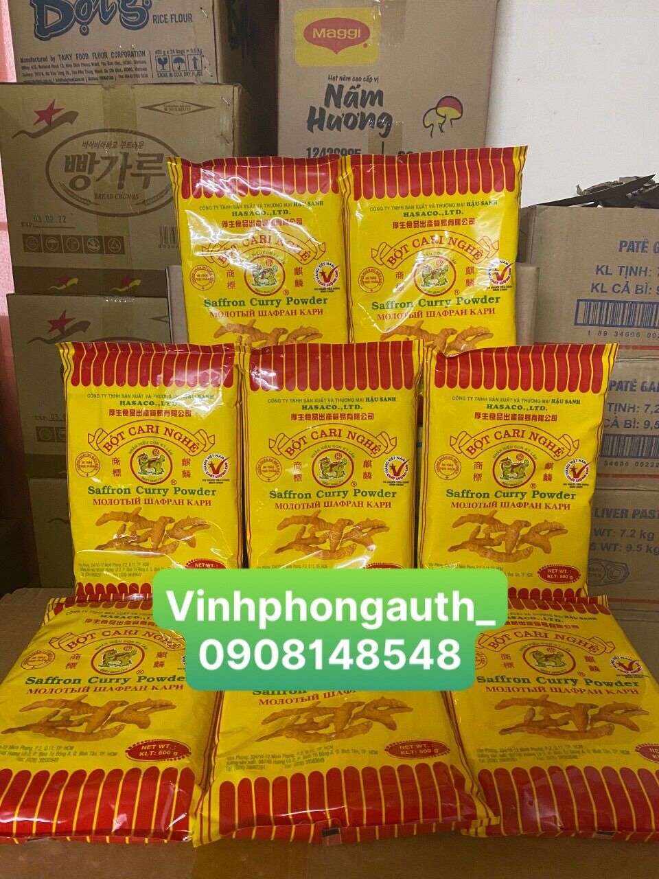 Bột cà ri nghệ Hậu Sanh 500gr