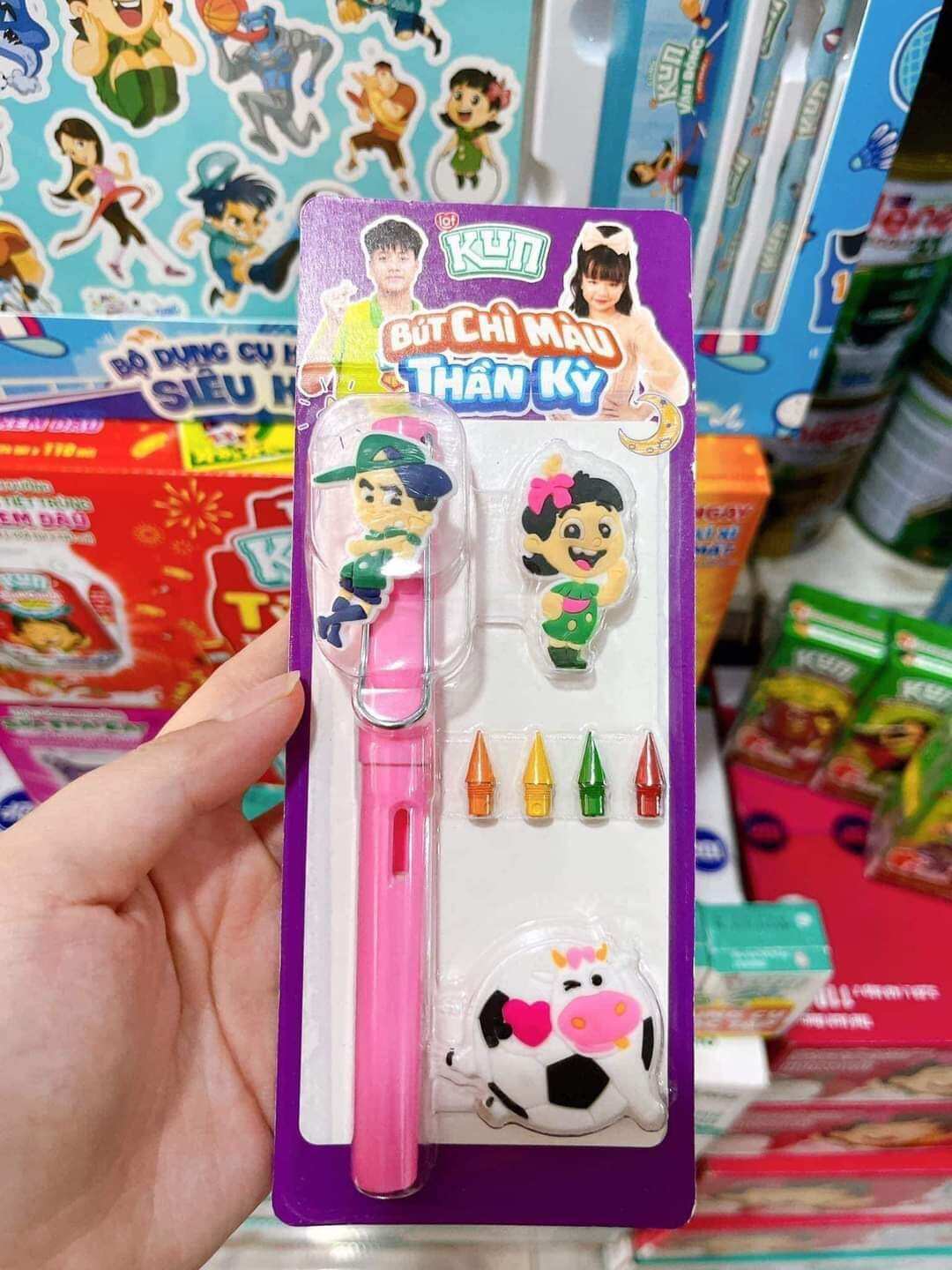 Bộ bút màu thần kỳ kun(combo 5 cây)