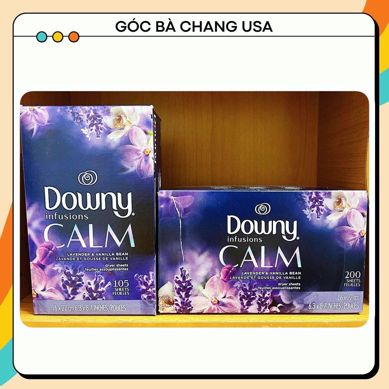 Giấy thơm downy 200+105 tờ giúp quần áo thơm tho, tránh ẩm mốc do thời tiết 🇺🇸