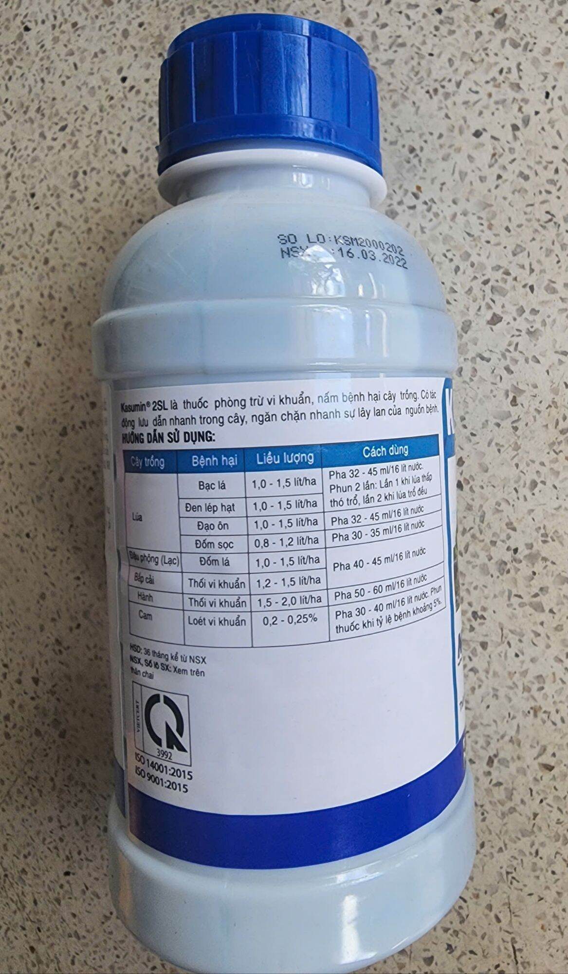 Thuốc trừ nấm vi khuẩn KASUMIN - Chai 425ml
