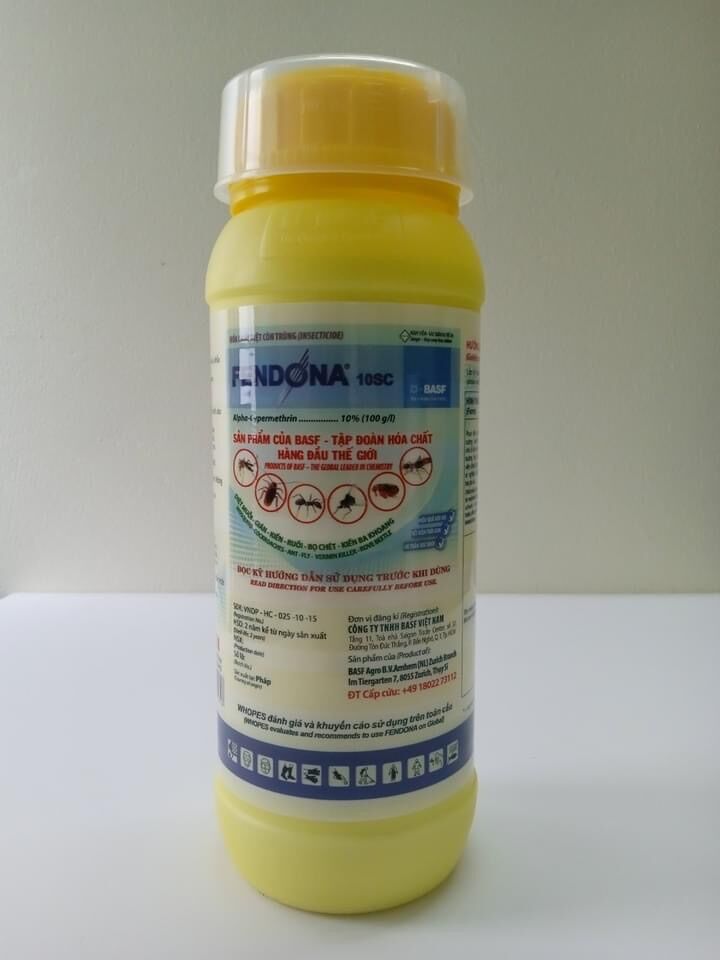 Sản phẩm diệt muỗi không mùi fendona 10sc chai 1000ml