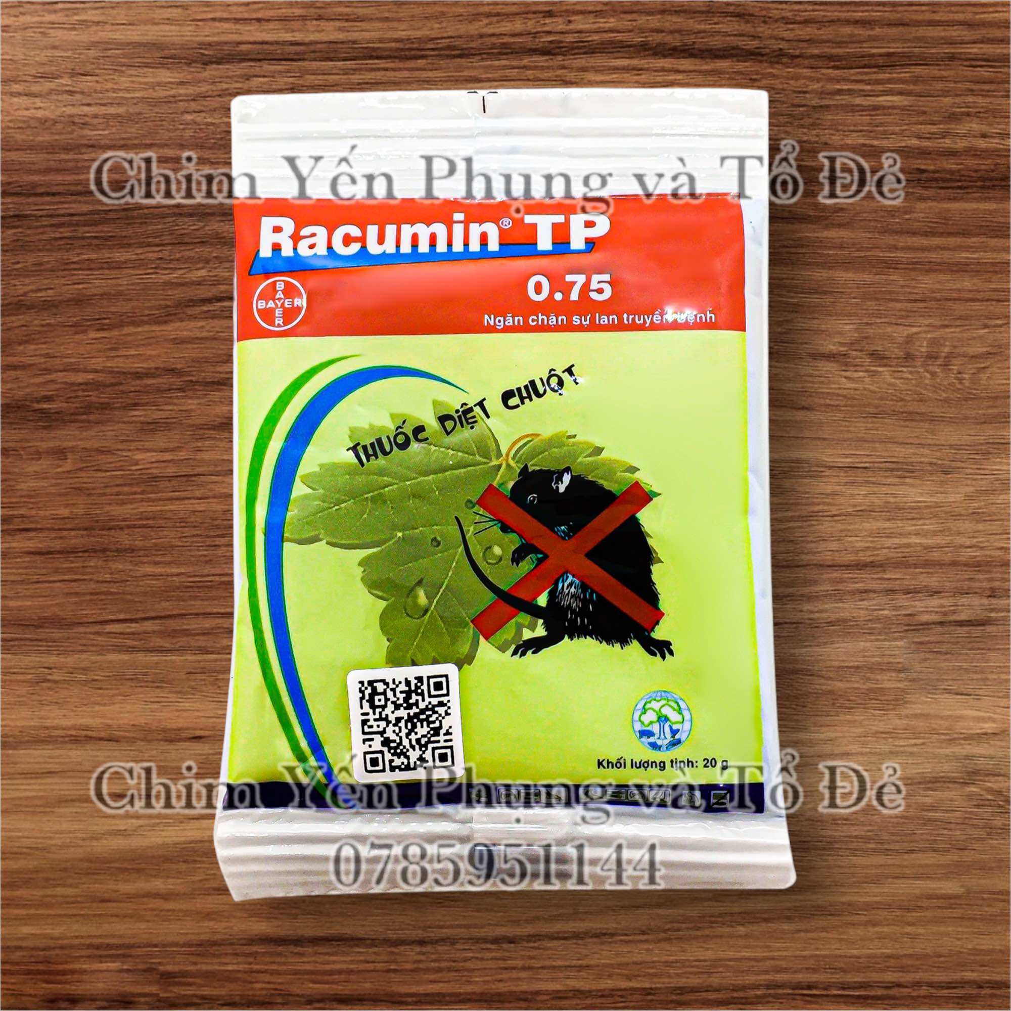 Diệt chuột thông minh Racumin 0.75 TP Bayer 20gr