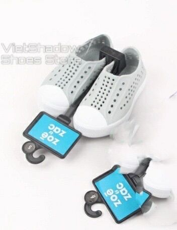 [THANH LÝ] Giày cho bé ZOE & ZAC nhựa EVA siêu mềm siêu nhẹ size C5 - chân dài 14cm màu ghi