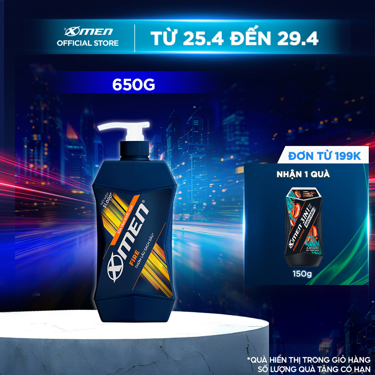 Sữa Tắm Nước hoa X-Men Fire 650g