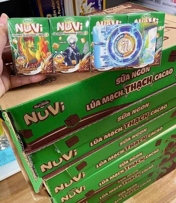 Sữa NuVi có thạch 3 màu (48 hộp *100ml)