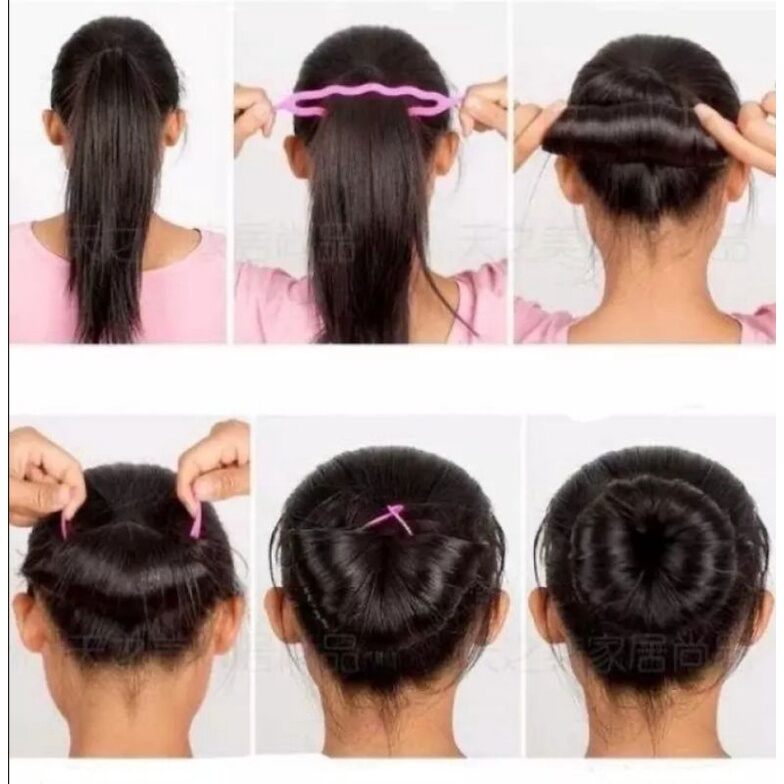Set 4 món dụng cụ tạo kiểu tóc đa năng búi tóc củ tỏi