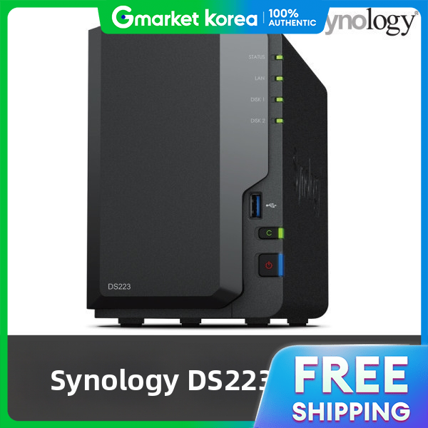 Synology | NAS Synology DS223 2 khay 4TB (1 ổ cứng 4TB) WD Purple HDD /Nhà phân phối chính thức +Hàn