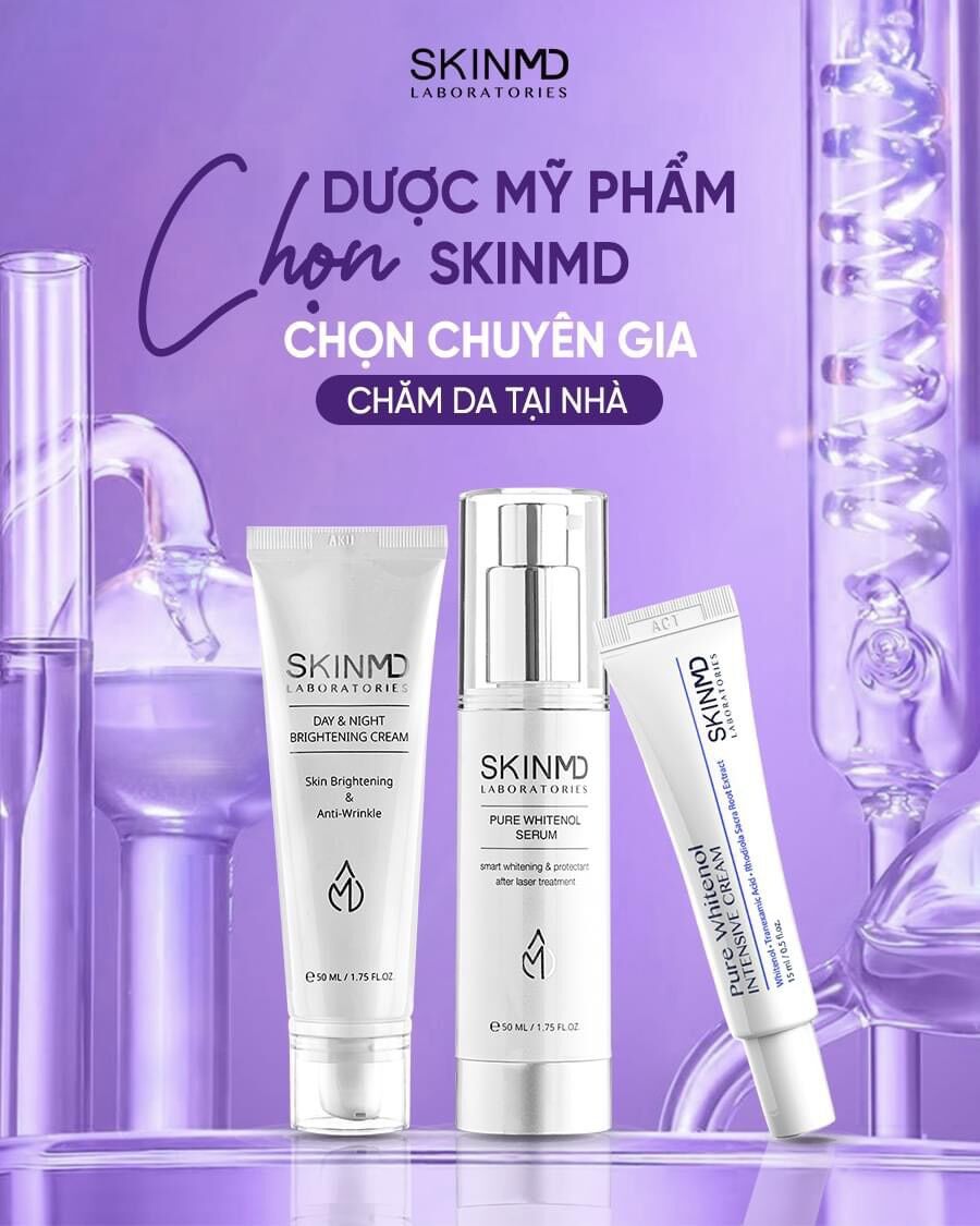 Bộ Dưỡng Trắng SkinMD Chăm Sóc Da Mặt dưỡng trắng, cấp ẩm , tái tạo làn da