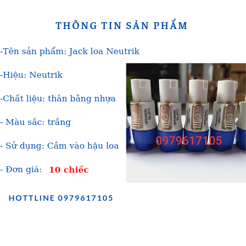 Jack cắm loa Neutrik giá rẻ, bộ 10 chiếc